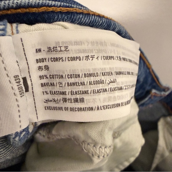 Abercrombie Baggy Low Rise Jeans Medium Clean Hem Full Length Curve Love 29/8 - Picture 9 of 9